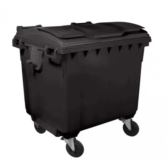 Container HDPE CLF 1100L cu capac plat - Transportul NU este inclus Container HDPE CLF 1100L cu capac plat - Transportul NU este inclus