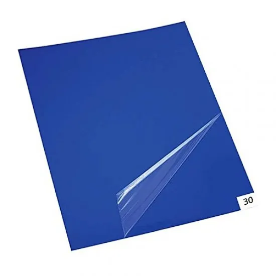 Covoras antibacterian tratat cu proprietăți dezinfectante Sticky Mat, 60 x 90 cm, 30 foi, albastru