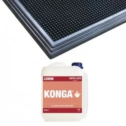 Pachet Covor folosit cu solutie igienizanta sau dezinfectanta Sani-Trax si Solutie hidroalcoolica Konga Pachet Covor folosit cu solutie igienizanta sau dezinfectanta Sani-Trax si Solutie hidroalcoolica Konga