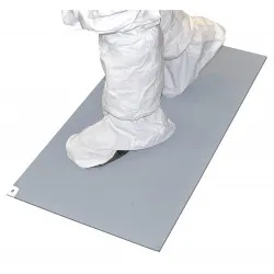 Covoras antibacterian tratat cu proprietăți dezinfectante Sticky Mat, 60 x 90 cm, 30 foi, gri