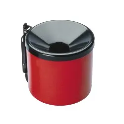 Scrumiera pentru perete exterior otel lacuit rosu/negru 15 x 14,5 cm Scrumiera pentru perete exterior otel lacuit rosu/negru 15 x 14,5 cm