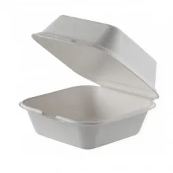 Caserola hamburger, trestie de zahar, 15*15 cm, 50 buc/set Caserola hamburger, trestie de zahar, 15*15 cm, 50 buc/set