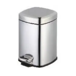 Cos inox patrat cu pedala 12 l Cos inox patrat cu pedala 12 l