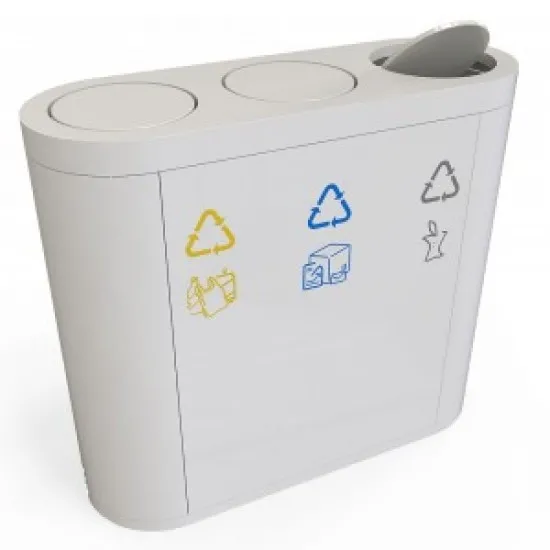 COPENHAGEN B Cosuri pentru colectare deseuri pentru zonele publice; 4x40L, metalic, 124x33x80 cm COPENHAGEN B Cosuri pentru colectare deseuri pentru zonele publice; 4x40L, metalic, 124x33x80 cm