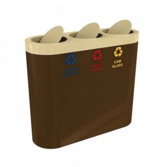 COPENHAGEN B Cosuri pentru colectare deseuri pentru zonele publice; 4x40L, metalic, 124x33x80 cm COPENHAGEN B Cosuri pentru colectare deseuri pentru zonele publice; 4x40L, metalic, 124x33x80 cm