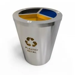 GENEVE S Set de reciclare modern 3 in 1 din otel inoxidabil GENEVE S Set de reciclare modern 3 in 1 din otel inoxidabil