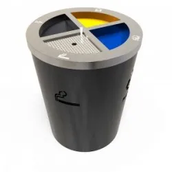 GENEVE AM Cosuri reciclare cu design modern din metal cu compartiment pentru tigari GENEVE AM Cosuri reciclare cu design modern din metal cu compartiment pentru tigari