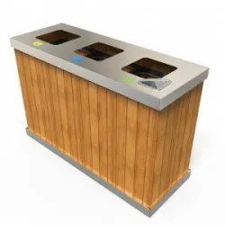 OSLO SW Cosuri colectare selectiva pentru exterior din otel + lemn OSLO SW Cosuri colectare selectiva pentru exterior din otel + lemn