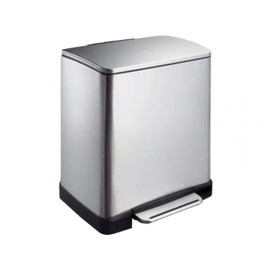 Cos de gunoi - material inoxidabil cu garnitura din plastic 20 l Cos de gunoi - material inoxidabil cu garnitura din plastic 20 l