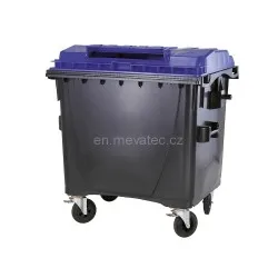 Eurocontainer plastic, 1100L, capac plat, albastru, fara inchizatoare - colectare hartie SULO - Transport Inclus Eurocontainer plastic, 1100L, capac plat, albastru, fara inchizatoare - colectare hartie SULO - Transport Inclus