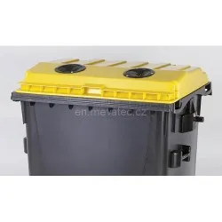 Eurocontainer din plastic, 1100L, capac plat, galben, fara inchizatoare - colectare plastic SULO - Transport Inclus Eurocontainer din plastic, 1100L, capac plat, galben, fara inchizatoare - colectare plastic SULO - Transport Inclus