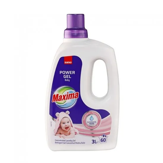 Detergent de rufe Sano Maxima Power Gel Baby (60sp) 3L Detergent de rufe Sano Maxima Power Gel Baby (60sp) 3L