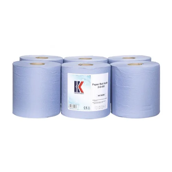 Rola hartie portionata, 6 role x 450, 2 straturi, albastra, Herzkraft, pret pe set Rola hartie portionata, 6 role x 450, 2 straturi, albastra, Herzkraft, pret pe set