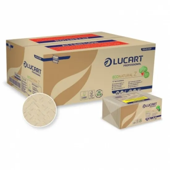 Prosoape de maini din hartie, pliate in Z, maro - EcoNatural Z, LUCART Prosoape de maini din hartie, pliate in Z, maro - EcoNatural Z, LUCART