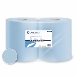 Role industiale 3 pliuri hartie laminata, gofrata, 150m Strong Blue Lucart - pret per bax 2 role Role industiale 3 pliuri hartie laminata, gofrata, 150m Strong Blue Lucart - pret per bax 2 role