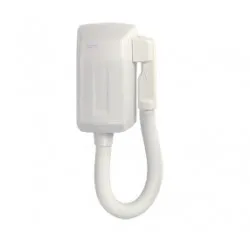 Uscator de par hotelier SMARTFLOW cu furtun, carcasa din plastic alb ABS, Mediclinics