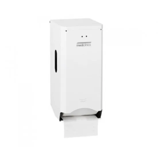 Dispenser hartie igienica, 2 role normale suprapuse, otel alb, Mediclinics Dispenser hartie igienica, 2 role normale suprapuse, otel alb, Mediclinics