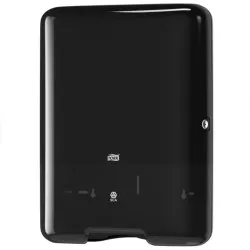 Dispenser prosoape hartie mare Tork, negru, V Fold, capacitate 500 servetele Dispenser prosoape hartie mare Tork, negru, V Fold, capacitate 500 servetele