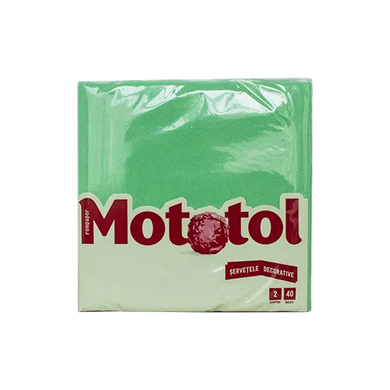 Servetele de masa 33x33cm verzi, 2 straturi, Mototol, 40 buc/pac Servetele de masa 33x33cm verzi, 2 straturi, Mototol, 40 buc/pac