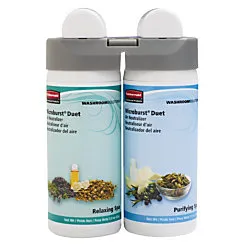 Odorizant dispenser Microburst Duet - Purify Spa/Relax Spa, 2x121 ml, RUBBERMAID Odorizant dispenser Microburst Duet - Purify Spa/Relax Spa, 2x121 ml, RUBBERMAID
