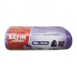 Saci menajeri, 35 L, 50 buc/rola, mov, Safir Saci menajeri, 35 L, 50 buc/rola, mov, Safir
