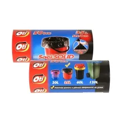 Saci menaj OTI SOLID 35L, negru, 50 buc./rola Saci menaj OTI SOLID 35L, negru, 50 buc./rola