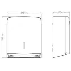 Dispenser pentru prosoape pliate de hartie, Mediclinics Dispenser pentru prosoape pliate de hartie, Mediclinics