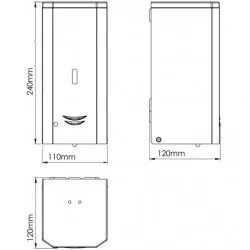 Dozator cu senzor pentru sapun lichid, cu conectare la 220V, negru, 1L, Mediclinics Dozator cu senzor pentru sapun lichid, cu conectare la 220V, negru, 1L, Mediclinics