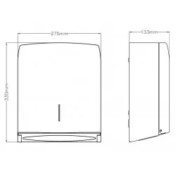 Dispenser din inox satinat pentru prosoape pliate de hartie, Mediclinics Dispenser din inox satinat pentru prosoape pliate de hartie, Mediclinics
