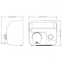 Uscator de maini actionare cu buton, SANIFLOW Mediclinics, alb Uscator de maini actionare cu buton, SANIFLOW Mediclinics, alb