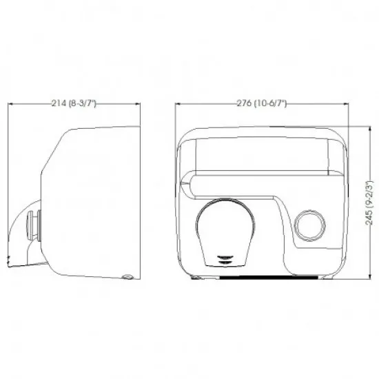 Uscator de maini actionare cu buton, SANIFLOW Mediclinics, alb Uscator de maini actionare cu buton, SANIFLOW Mediclinics, alb