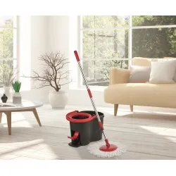 Set mop turbo cu pedala 16L AQAS Set mop turbo cu pedala 16L AQAS
