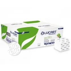 Hartie igienica pliata alba, 210 buc/ pachet, 40 pachete/ bax, Eco 210, 811A77, Lucart