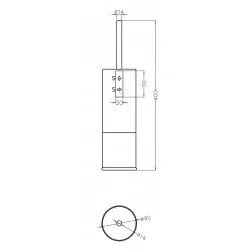 Perie pentru WC cu suport din otel vopsit negru Perie pentru WC cu suport din otel vopsit negru