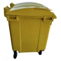 Container HDPE Galben 1100L cu capac plat - Transportul NU este inclus Container HDPE Galben 1100L cu capac plat - Transportul NU este inclus