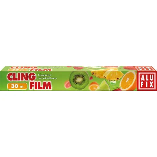 Folie stretch alimentara 30m in cutie Alufix