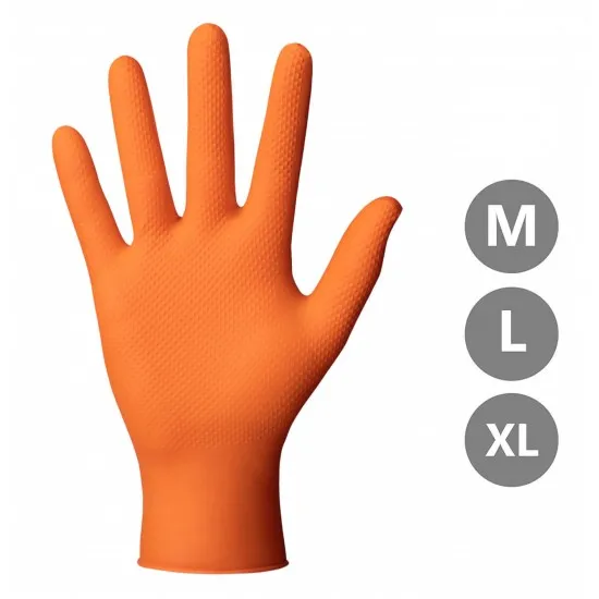 Manusi din nitril, GO ® GRIP, orange Manusi din nitril, GO ® GRIP, orange