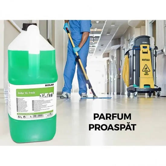 Detergent pentru pardoseli, cu polimer de protectie si parfum floral INDUR XL FRESH 5L Ecolab Detergent pentru pardoseli, cu polimer de protectie si parfum floral INDUR XL FRESH 5L Ecolab