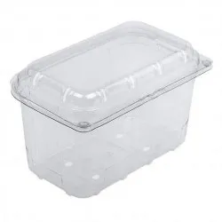 Bax cu 480 bucati de Caserole transparente pentru fructe, cu capac atasat, 1000g