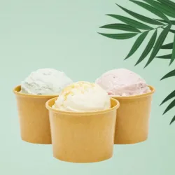 Pahare carton inghetata KRAFT - 245ml - 100 buc. Pahare carton inghetata KRAFT - 245ml - 100 buc.