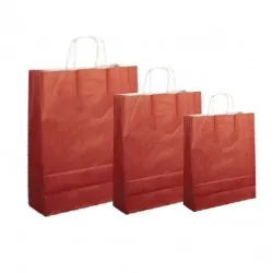 Set 100 bucati, Pungi albe colorate bordo, 25x14x30 cm Set 100 bucati, Pungi albe colorate bordo, 25x14x30 cm