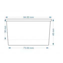 Pahare carton inghetata PASTEL - 245ml - 100 buc Pahare carton inghetata PASTEL - 245ml - 100 buc