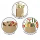 Punga hartie, natur, cu maner plat - 32x17x25cm - 250 buc
