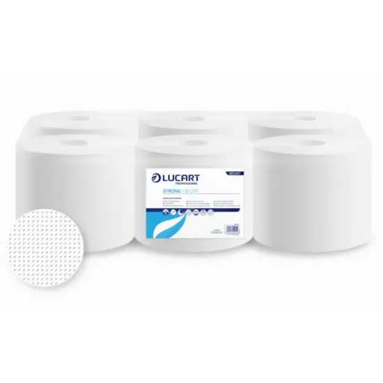 Prosoape de maini din hartie, rola mare cu derulare centrala , Strong Lucart Prosoape de maini din hartie, rola mare cu derulare centrala , Strong Lucart