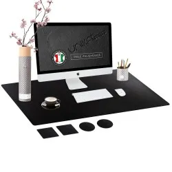 Set mapa birou Office mic, pentru protectie, Unika, din piele PU, cu 2 suporturi pahar,negru Set mapa birou Office mic, pentru protectie, Unika, din piele PU, cu 2 suporturi pahar,negru