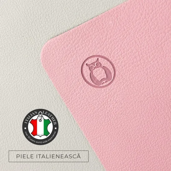 Mapa birou Flexi din piele, cu doua fete, pentru protectie birou, Unika, roz/ gri Mapa birou Flexi din piele, cu doua fete, pentru protectie birou, Unika, roz/ gri