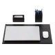 Set 3 piese Smart piele naturala, mapa protectie birou, suport pixuri, suport carti de vizita, Unika, negru Set 3 piese Smart piele naturala, mapa protectie birou, suport pixuri, suport carti de vizita, Unika, negru