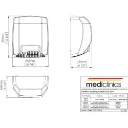 Uscator de maini MEDIFLOW, alb, actionare cu senzor, Medclinics Uscator de maini MEDIFLOW, alb, actionare cu senzor, Medclinics