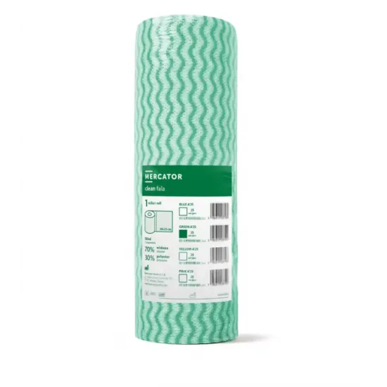 Laveta profesionala de curatare Clean Fala a'25, culoare verde, 25 pcs. 