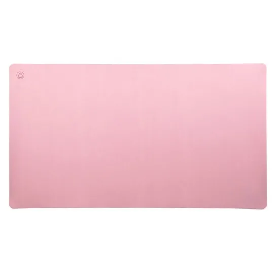 Mousepad gaming Flexi XXL, din piele, cu doua fete, pentru protectie birou, UNIKA, roz/ gri